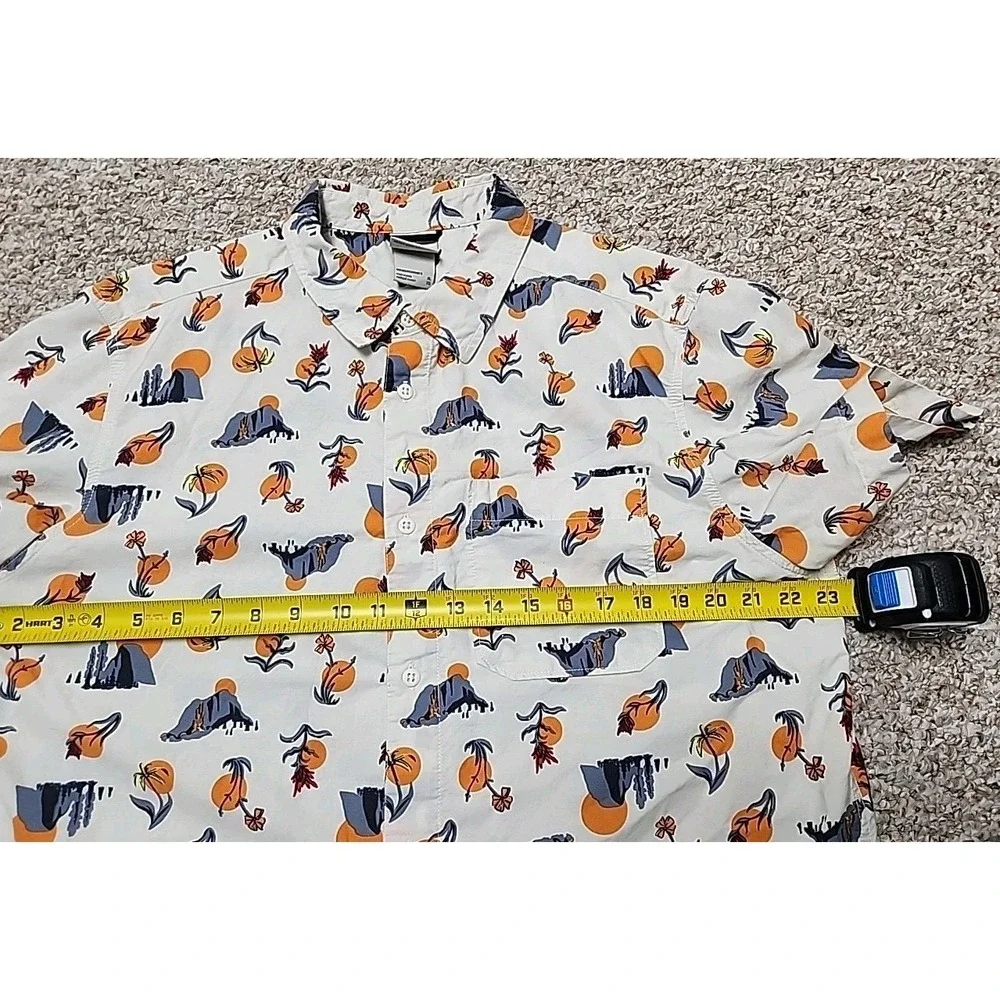 The North Face Button Up Shirt Floral Sun Mount Print Short Sleeve Mens XL India